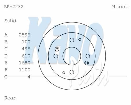 KAVO PARTS Jarrulevy BR-2232